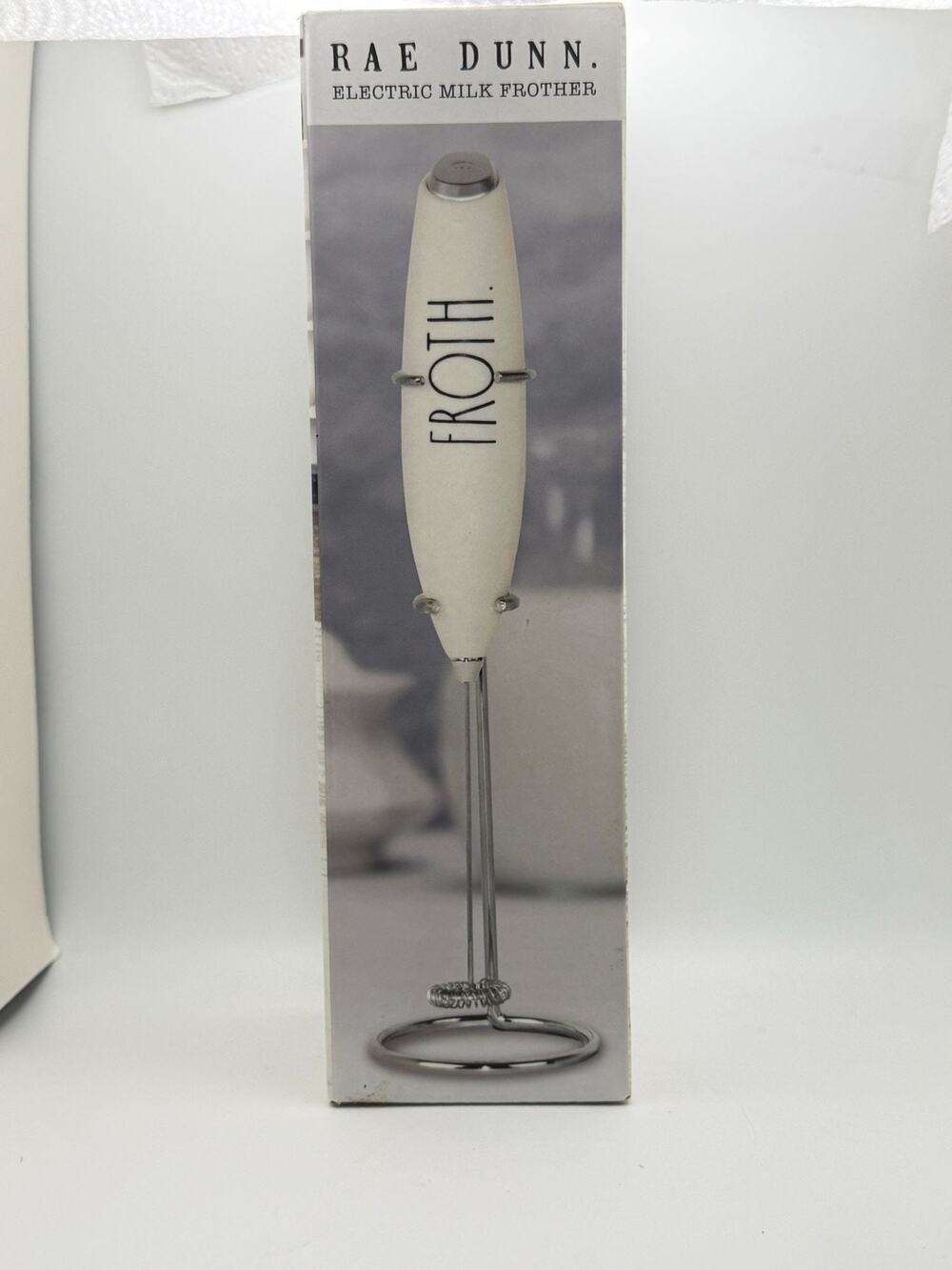 Rae Dunn Electric Milk Frother With Stand For Coffee & Tea - Creamy Foam Maker